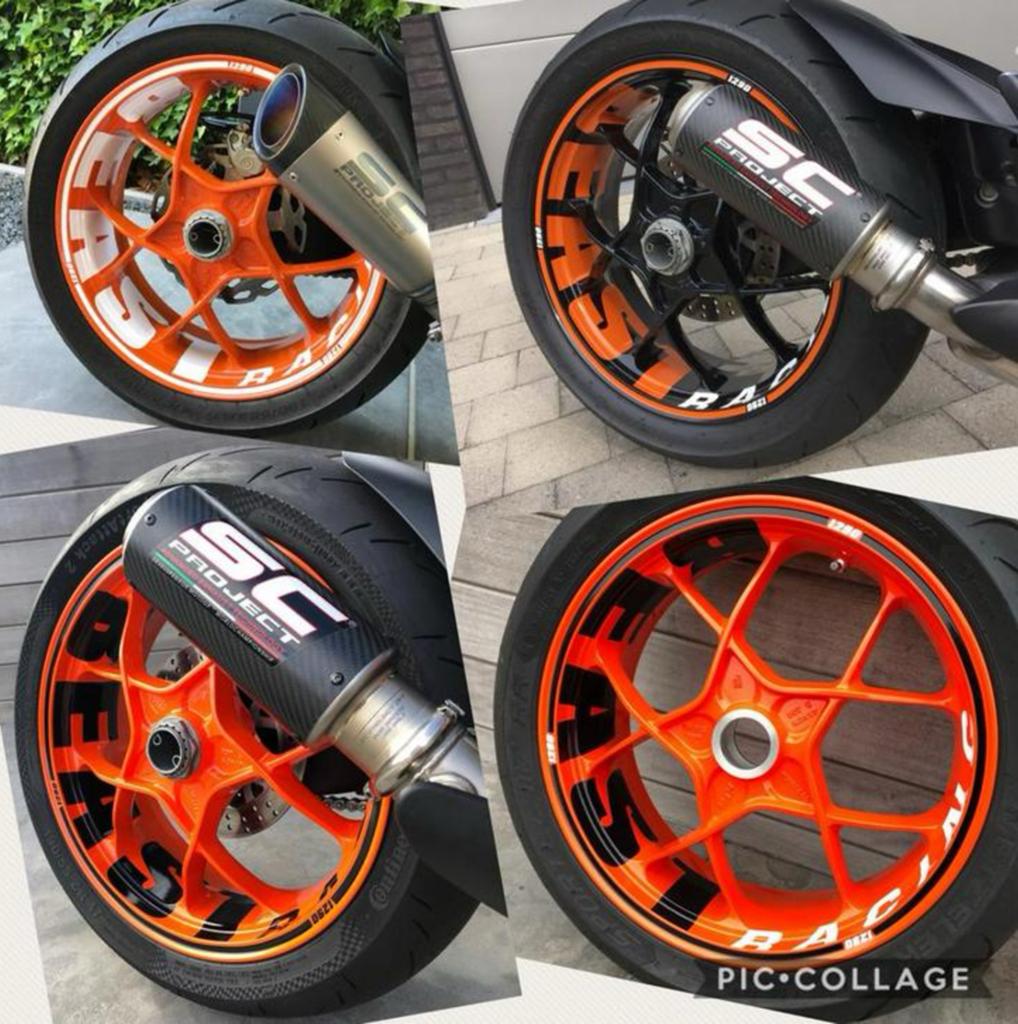 BEAST racing stickerset velgen KTM Superduke 1290/1390/GT, Motoren, Accessoires | Overige, Ophalen of Verzenden