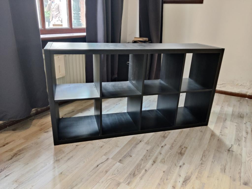 Ikea Kallax kast 77x147cm met 8 open vakken, Ophalen, Met plank(en), Gebruikt, 100 tot 150 cm