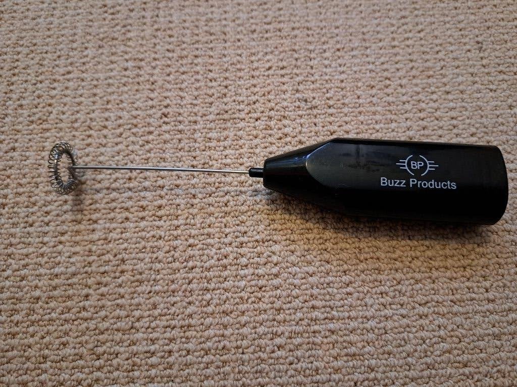 Buzz Products Handmatige Melkopschuimer - Zwart, Witgoed en Apparatuur, Ophalen of Verzenden, Gebruikt, Handmatige melkopschuimer