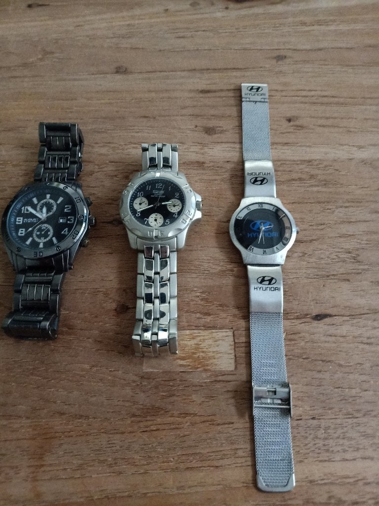 Horloge August Steiner, Hyundai en Time Line, Overige merken, Staal, Gebruikt, Staal