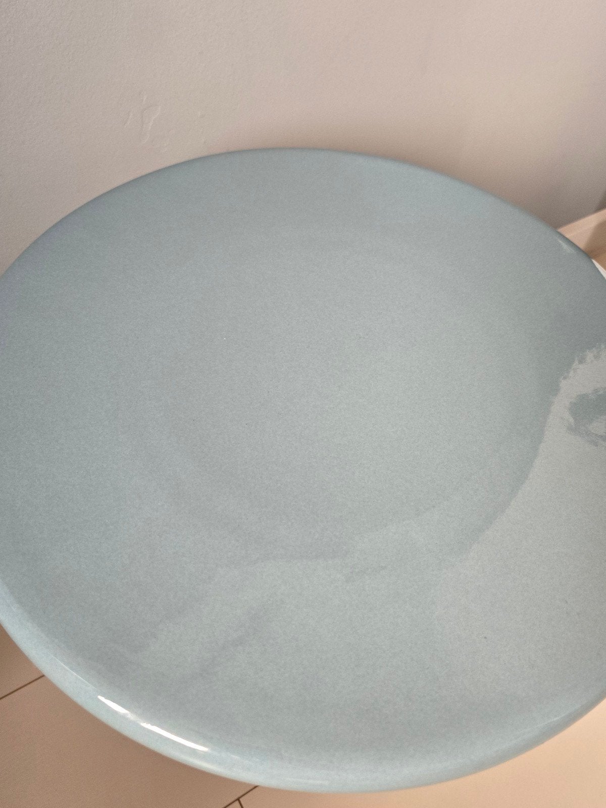 Stijlvolle blauwe bijzettafel - Zo goed als nieuw, Rond, Zo goed als nieuw, Modern, Eigentijds, Ophalen