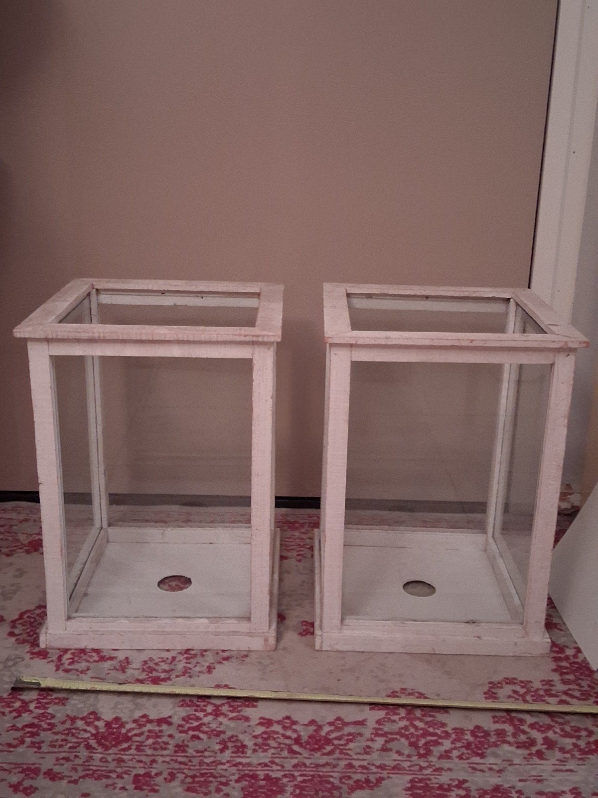 2 x windlicht, 30 /45 hoog ,brocante,   per stuk, Antiek en Kunst, Ophalen of Verzenden