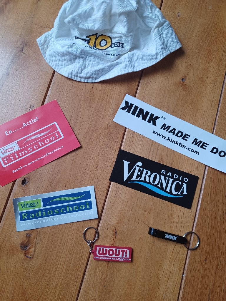 stickers van Veronica, Kink FM, Alles Kits, Radioschool, Ophalen of Verzenden, Nieuw, Tv, Overige typen