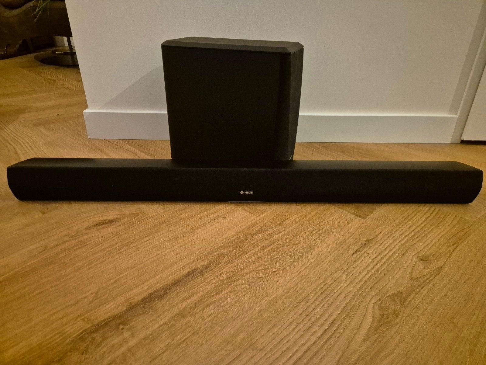 HEOS HomeCinema soundbar + draadloze subwoofer, Ophalen, Met externe subwoofer, Gebruikt