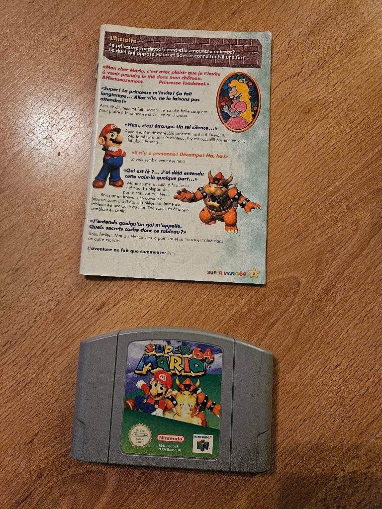 Super Mario 64 + (Incomplete) Handleiding (EUR / PAL) - N64, Avontuur en Actie, Gebruikt, 1 speler, Ophalen of Verzenden