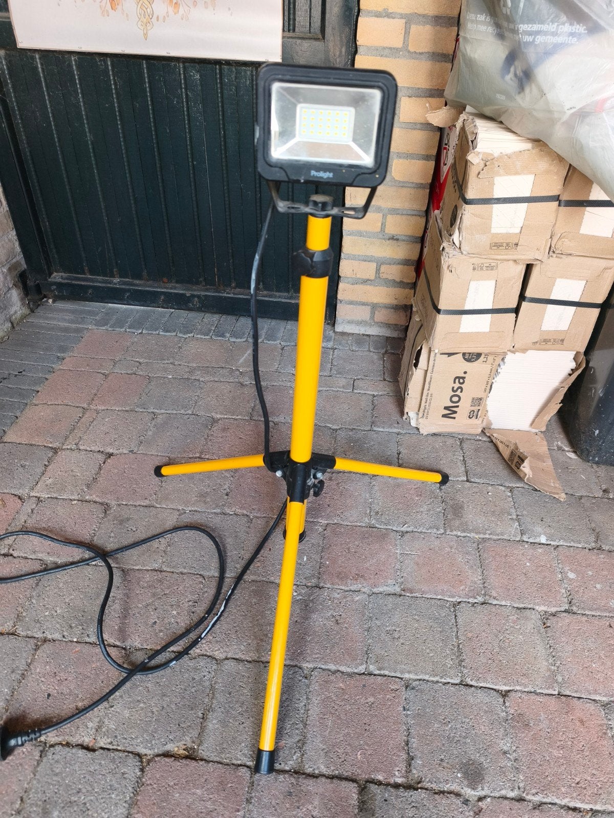 LED Inklapbare Bouwlamp Prolight IP65 20W, Doe-het-zelf en Verbouw, Bouwverlichting, Ophalen of Verzenden, Gebruikt, Minder dan 50 watt
