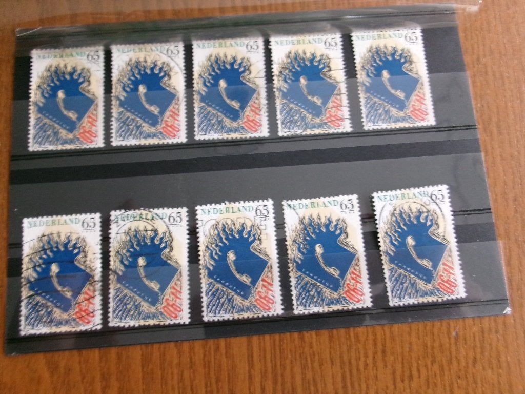 1990 - 10 x landelijk alarmnummer (811f), Verzenden, Gestempeld