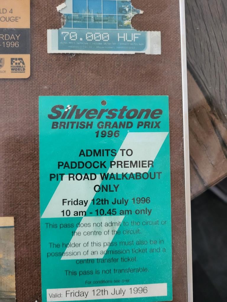 Oude f1 toegangstickets, Ophalen of Verzenden, Formule 1