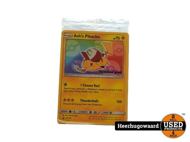 TCG Ash's Pikachu (SM 108) Nieuw in Seal, Zo goed als nieuw