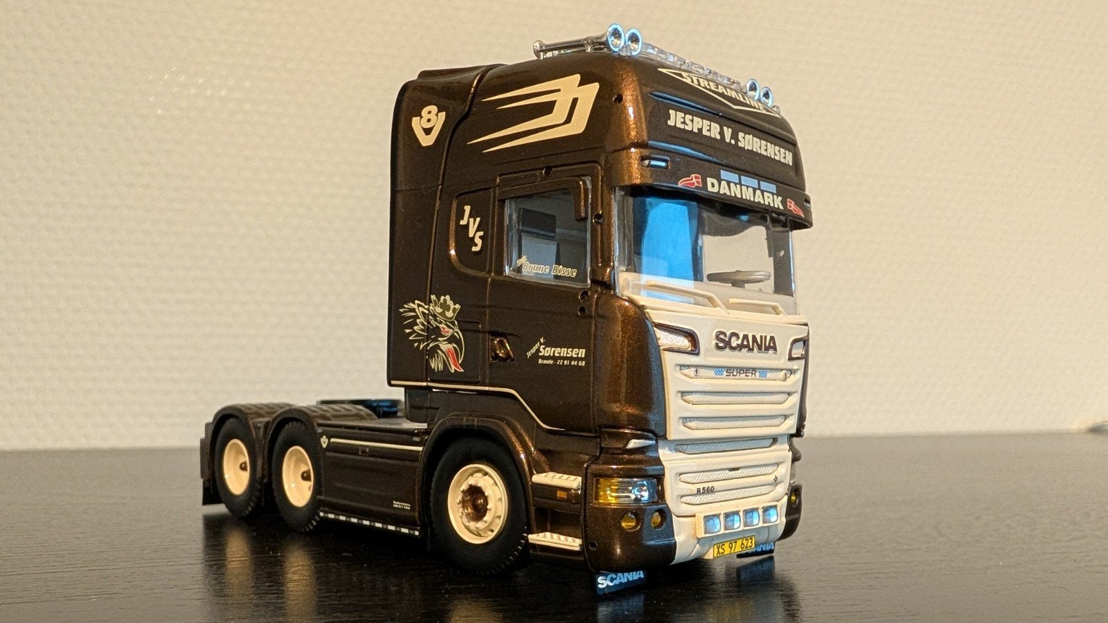 Tekno Scania Jesper V Sørensen, Hobby en Vrije tijd, Ophalen of Verzenden, Zo goed als nieuw, Bus of Vrachtwagen, Tekno