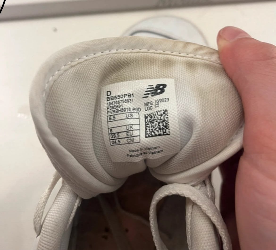 New Balance 550 Sneakers 39.5 - Wit, Kleding | Dames, Schoenen, Ophalen of Verzenden