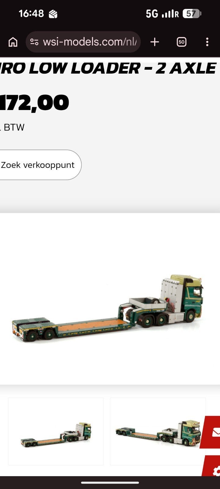 Gezocht wsi dieplader Bolk Transport, Hobby en Vrije tijd, Modelauto's | 1:50, Ophalen of Verzenden, Zo goed als nieuw, Bus of Vrachtwagen