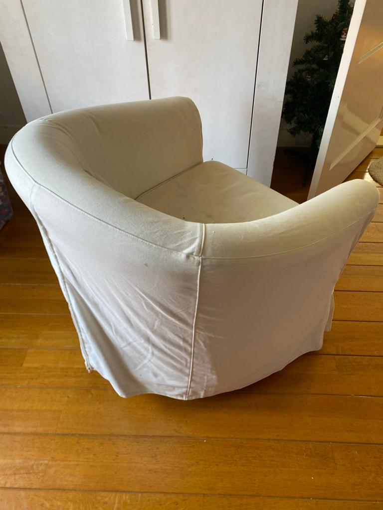 IKEA Tullstra fauteuil met afneembare hoes, Ophalen, Gebruikt, Wit, Eén