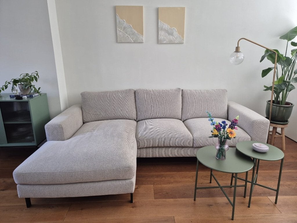 3-zitsbank met longchair Trendhopper (bank Silken), Ophalen, 250 tot 300 cm, Driepersoons, 75 tot 100 cm