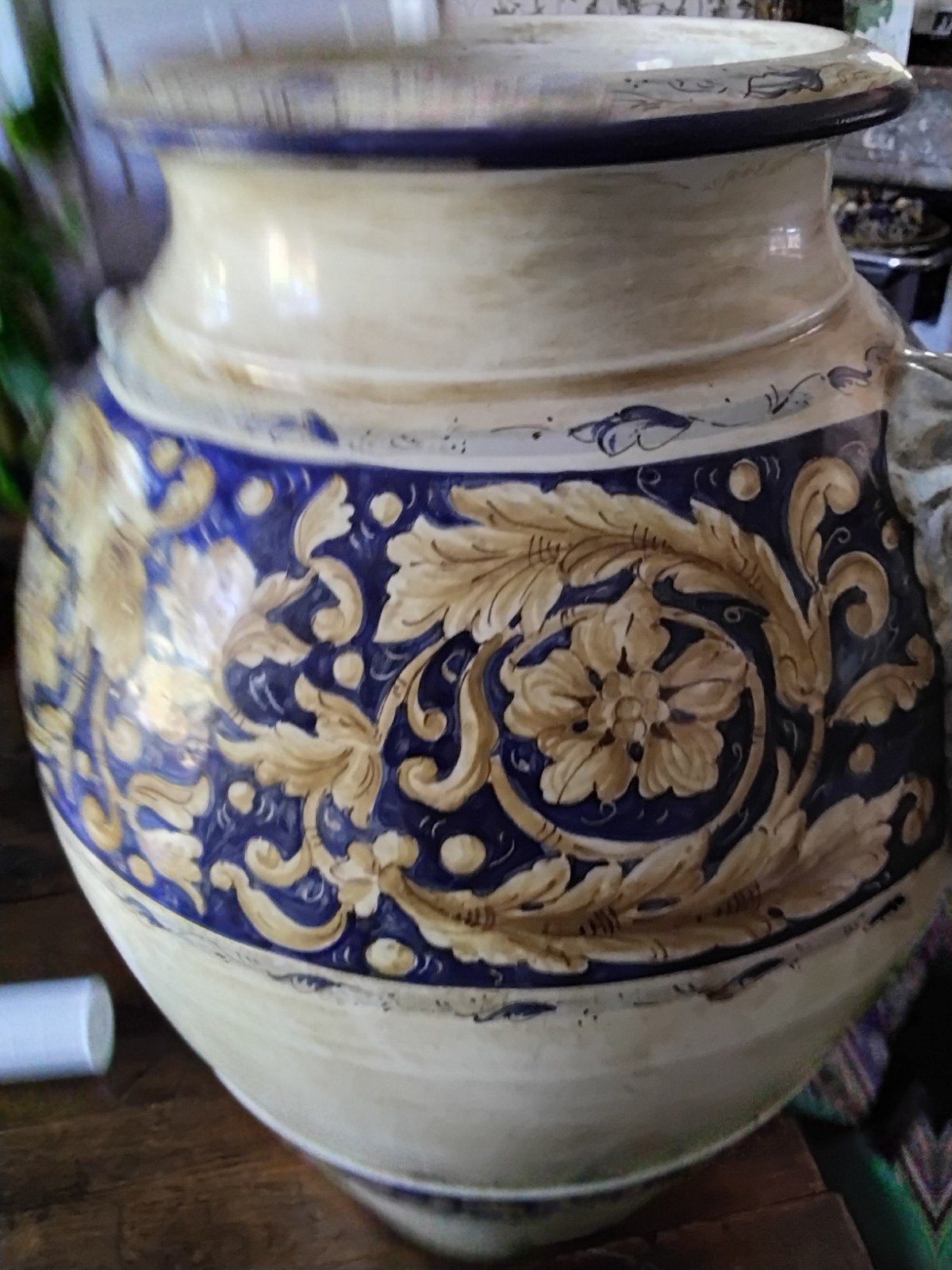 Vaas antiek italie majolica, Ophalen of Verzenden