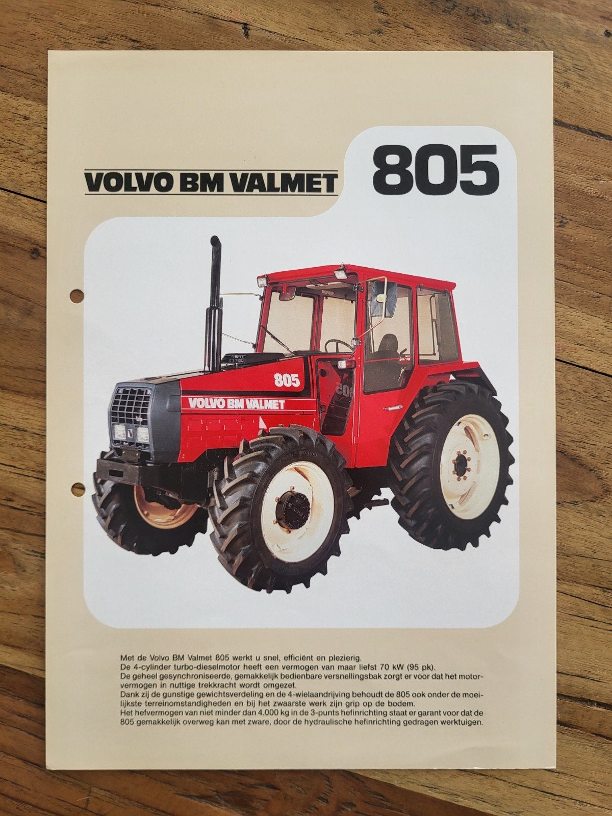 tractor folder Volvo BM Valmet 805, Ophalen of Verzenden, Zo goed als nieuw