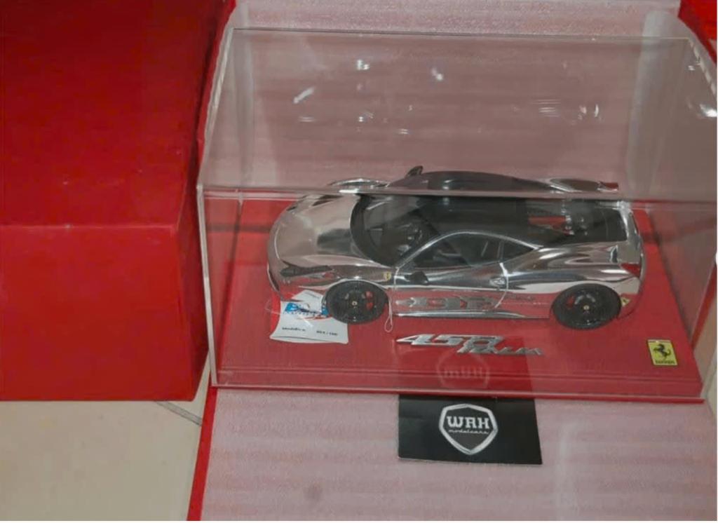 1:18 FERRARI 458 ITALIA chrome LIMITED 100 BBR see info WRH, Verzenden, Zo goed als nieuw, Auto, Overige merken