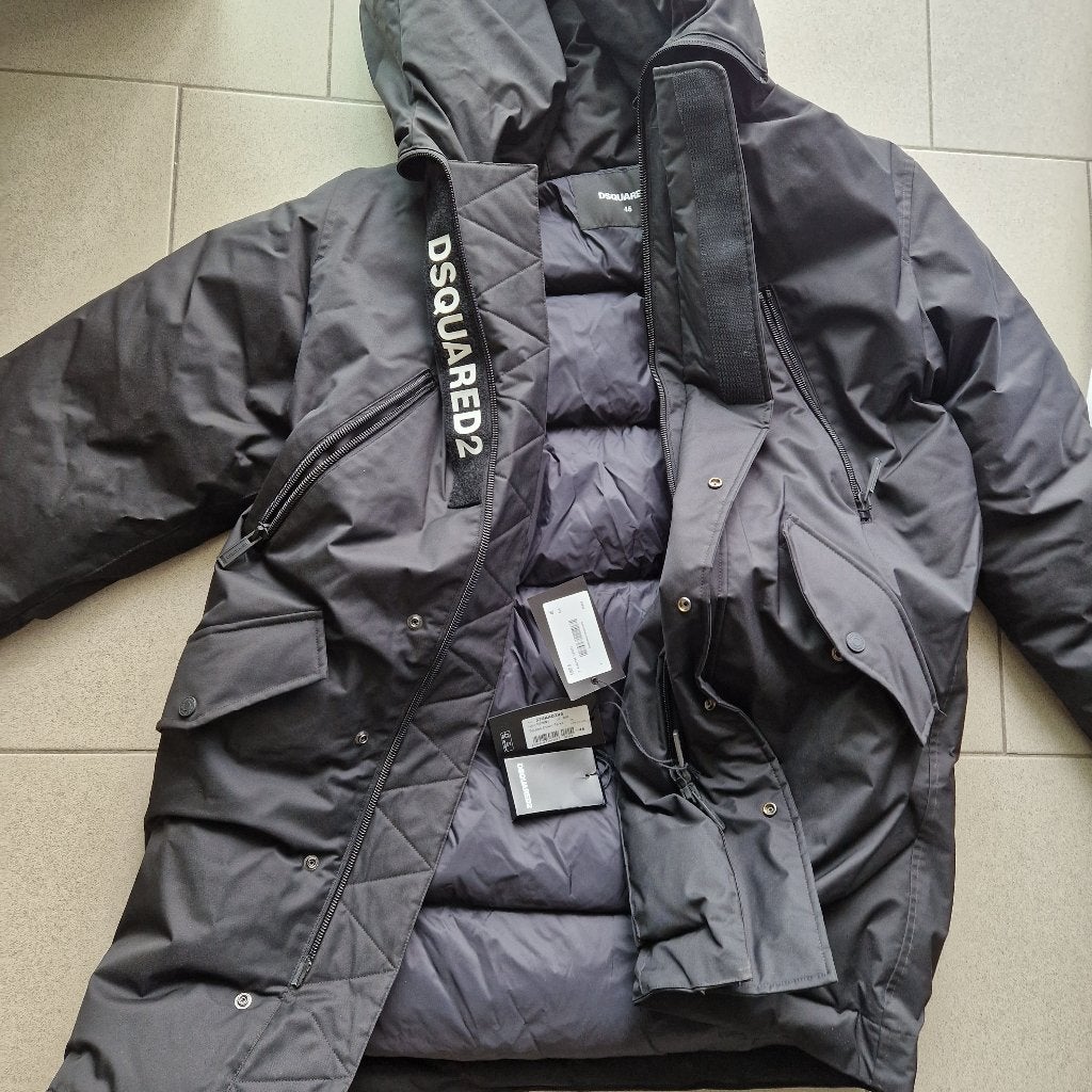 Dsquared2 Kaban Parka Coat Jas Nieuw!, Dsquared2, Maat 48/50 (M), Zwart, Nieuw
