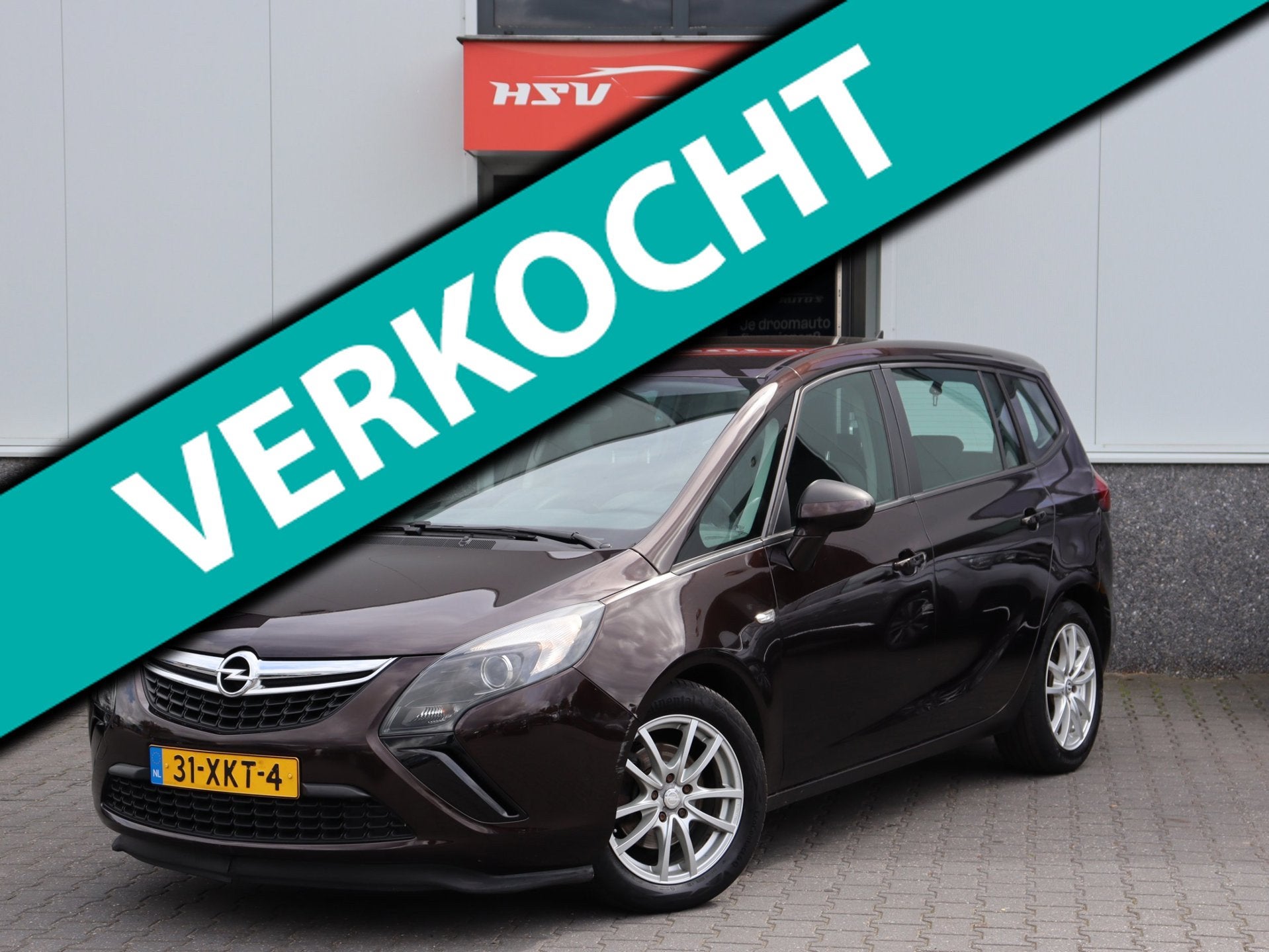 Opel Zafira Tourer 1.4 Edition navi airco LM org NL, Euro 5, 4 cilinders, Bruin, Origineel Nederlands