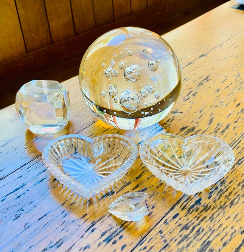 Art Deco Glazen en Kristallen Decoratieset, Antiek en Kunst, Antiek | Glas en Kristal, Ophalen of Verzenden