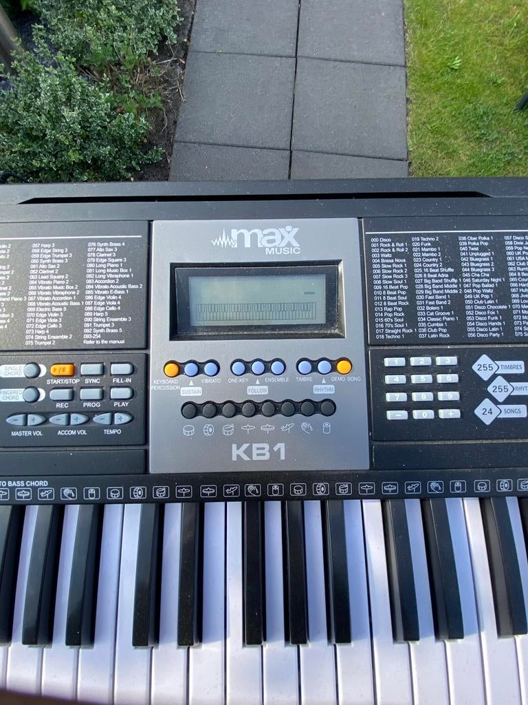 Max Music KB1 Keyboard met standaard, 61 toetsen, Zo goed als nieuw, Aanslaggevoelig, Ophalen