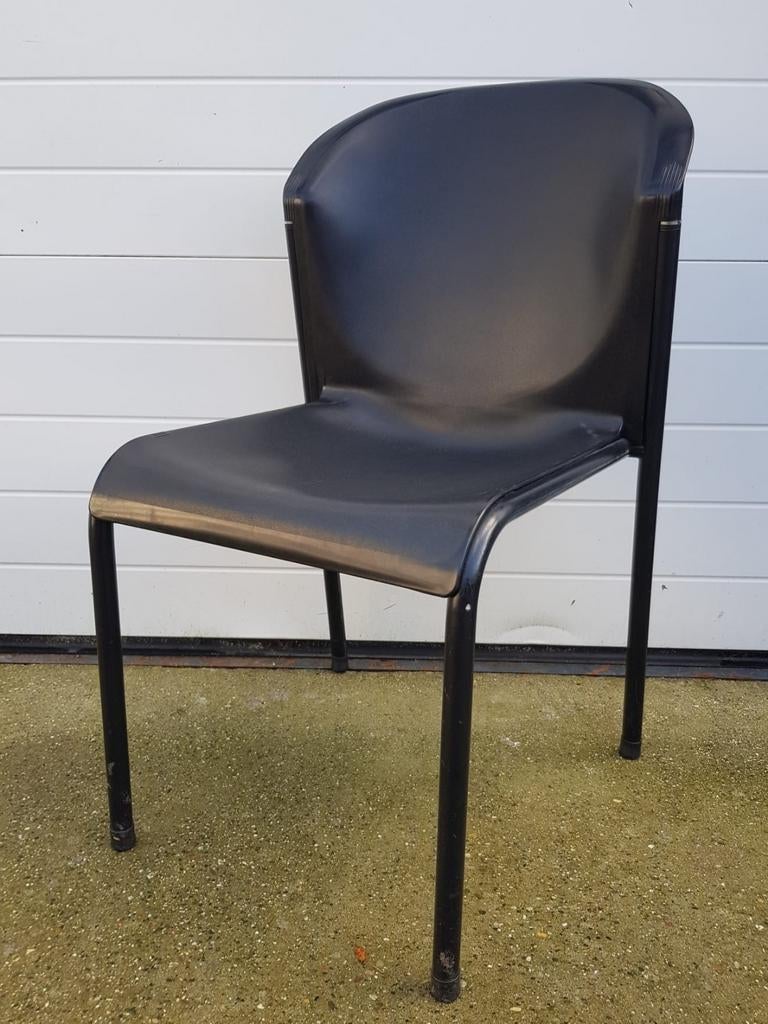 20 x Kembo zwarte kuipstoelen kantine stoelen horeca terras, Kunststof, Zwart, Ophalen of Verzenden, Zo goed als nieuw