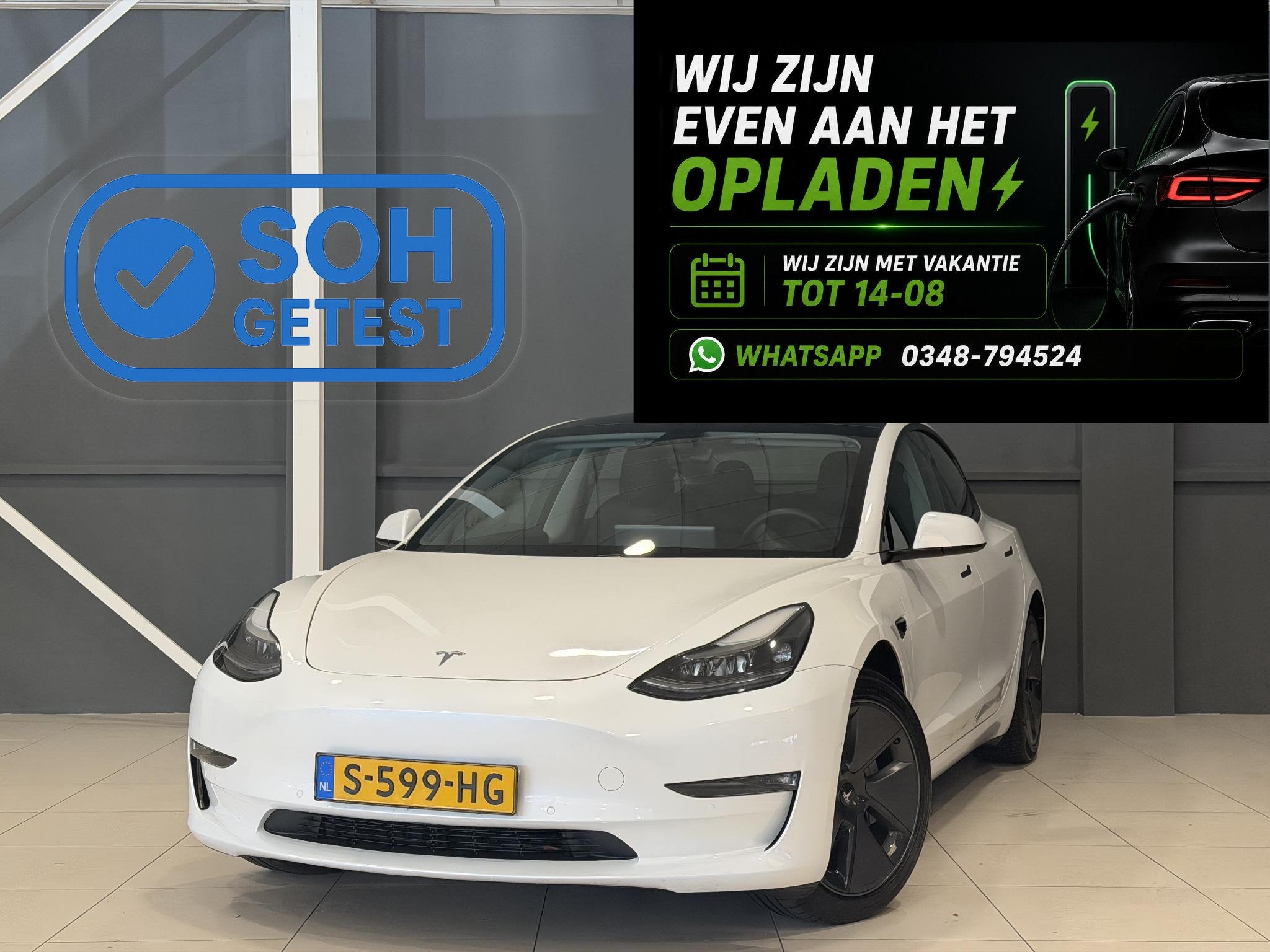 Tesla Model 3 Long Range AWD 75 kWh | Autopilot | Trekhaak |, Auto's, Tesla, Bedrijf, Te koop, Model 3, 4x4, ABS, Adaptive Cruise Control