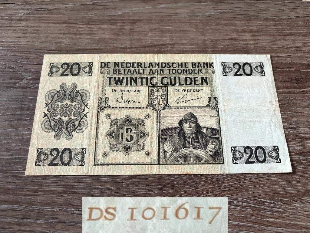 Replacement biljet 20 gulden Roerganger / Stuurman, 1931, Postzegels en Munten, Bankbiljetten | Nederland, Ophalen of Verzenden