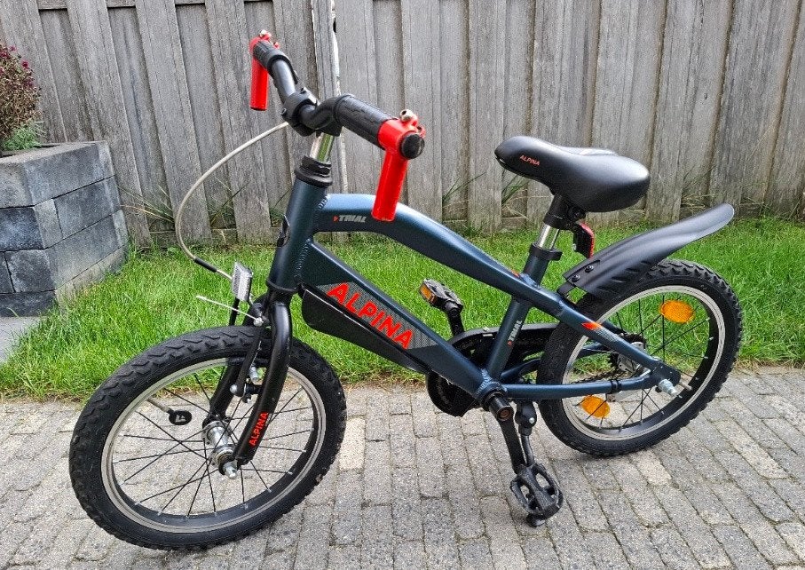 Alpina 16 inch kinderfiets – Dark Petrol, Fietsen en Brommers, Ophalen, Terugtraprem, Alpina Trial, 16 tot 20 inch