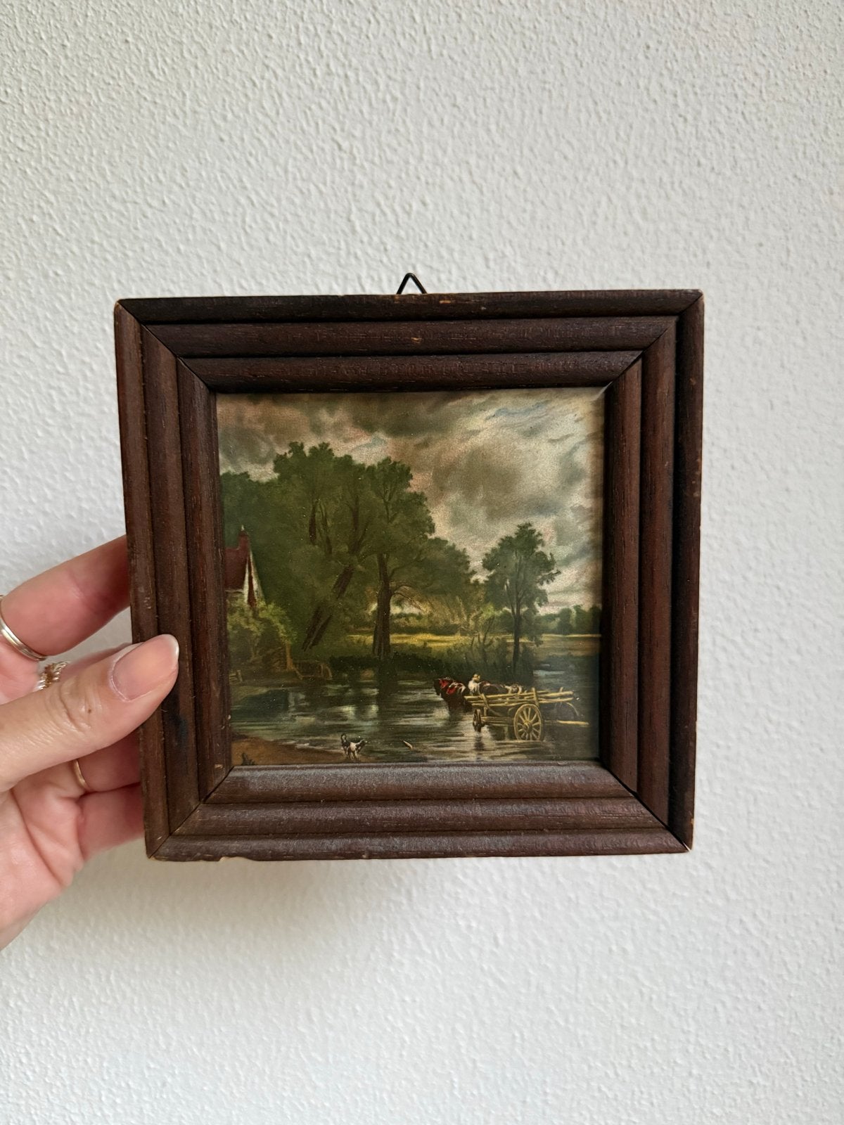 Vintage Mosa Holland Tegel Schilderij - Landschap, Verzenden