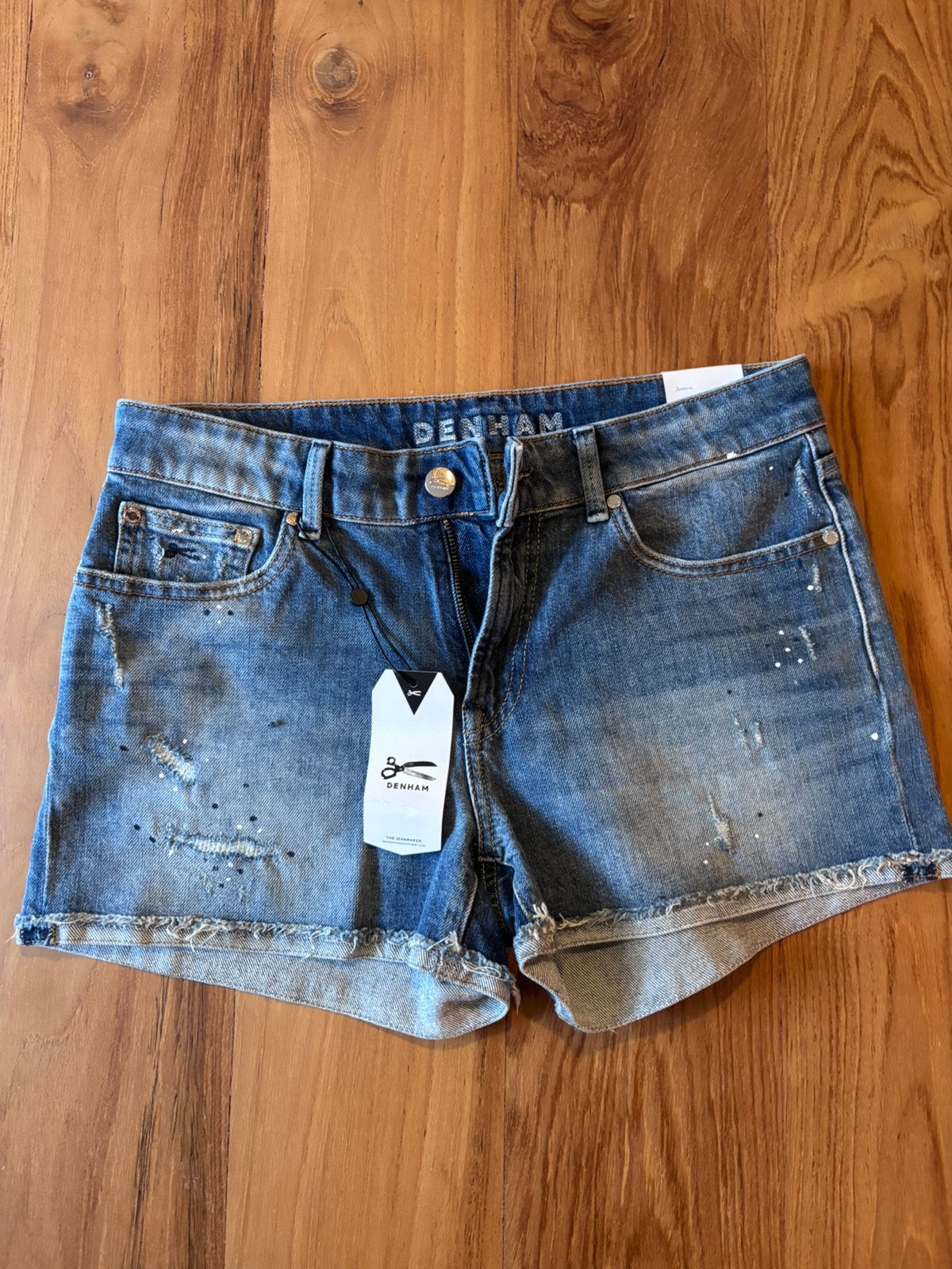 Denham jeans short, Ophalen of Verzenden, Nieuw, Blauw, W27 (confectie 34) of kleiner