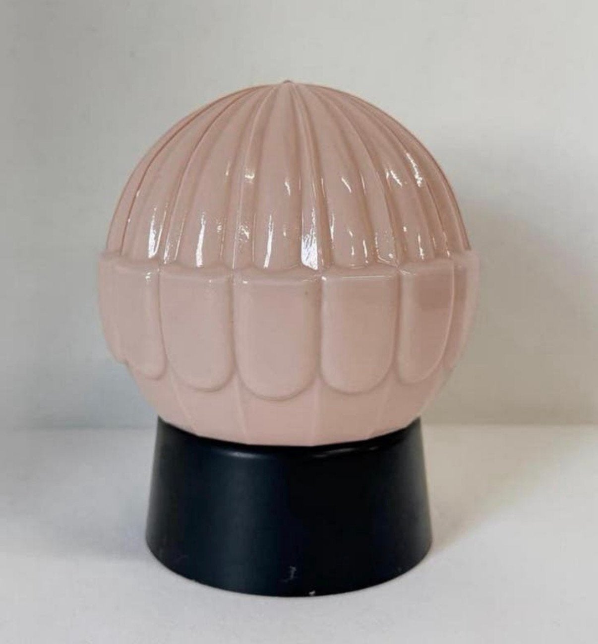 Roze Art Deco plafondlamp Thabur Fontein vintage jaren 1930, Roze, Thabur, Zo goed als nieuw, Plafondlamp