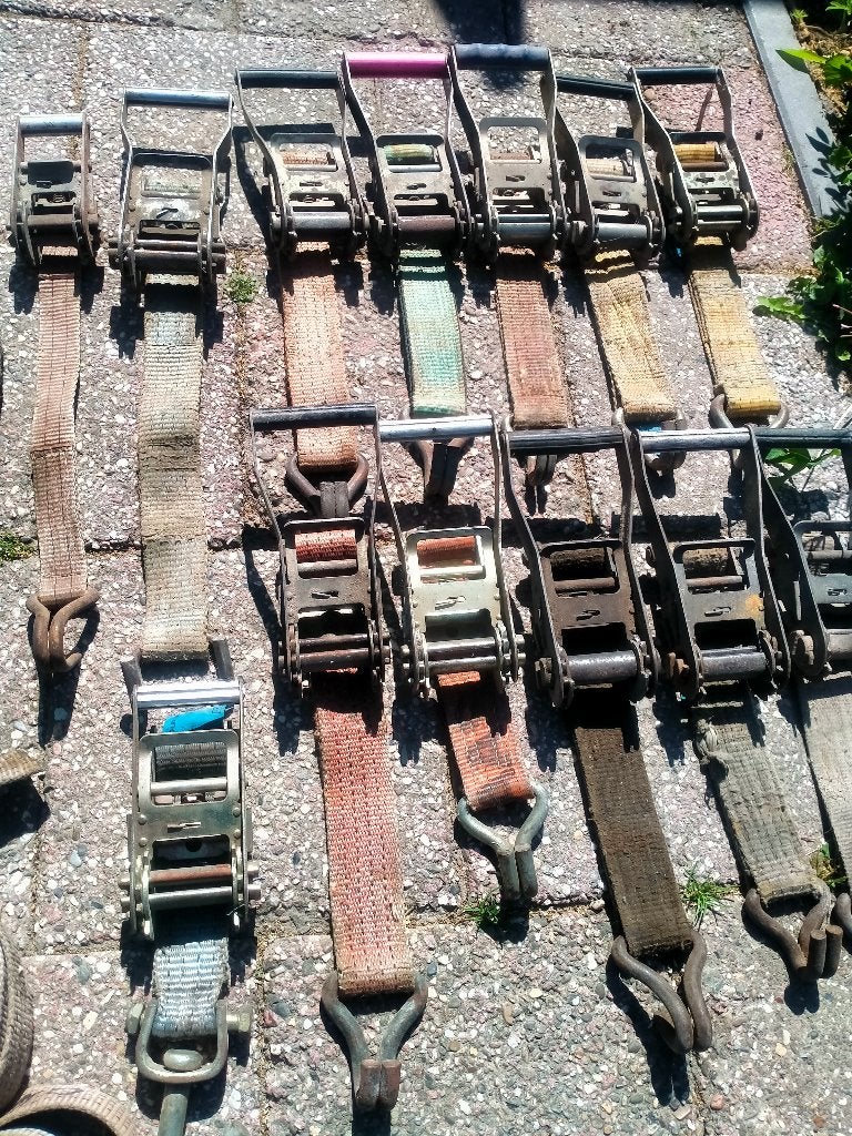 Spanbanden met ratel, Ophalen, Gebruikt