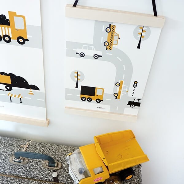 Kinderposter Poster Kind Auto's Oker A3 ANNIdesign, Rechthoekig Staand, Nieuw, Ophalen of Verzenden, A1 t/m A3