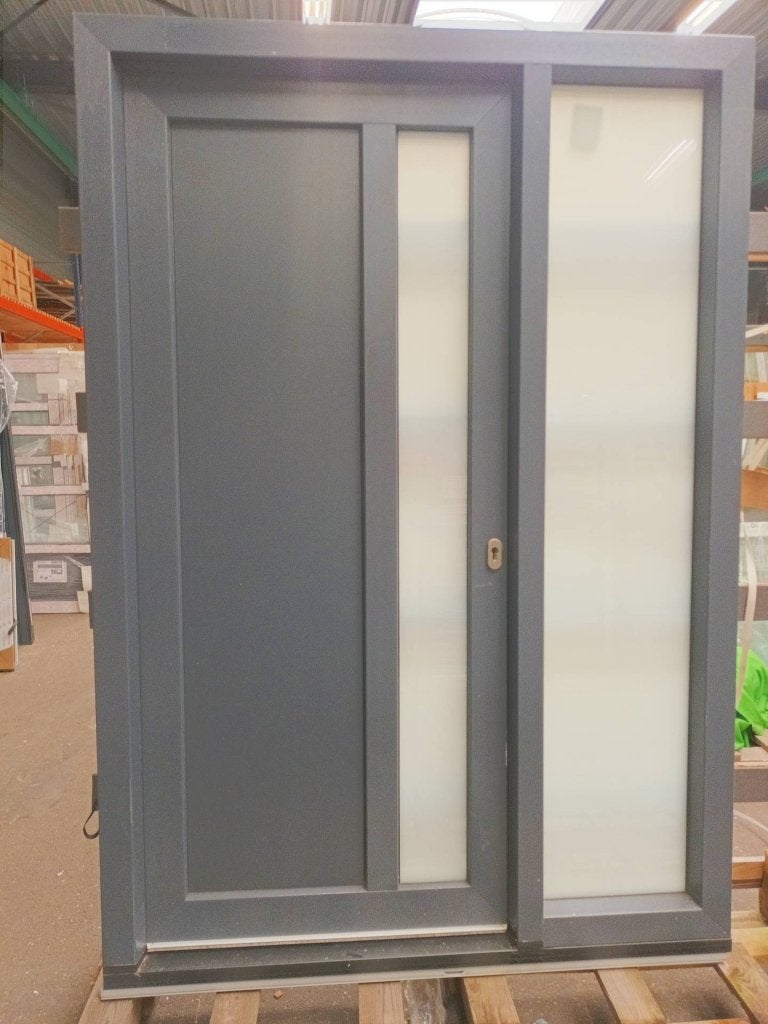 Kunststof Voordeur 1/3 glas met zijlicht b150 x h215 -2655-