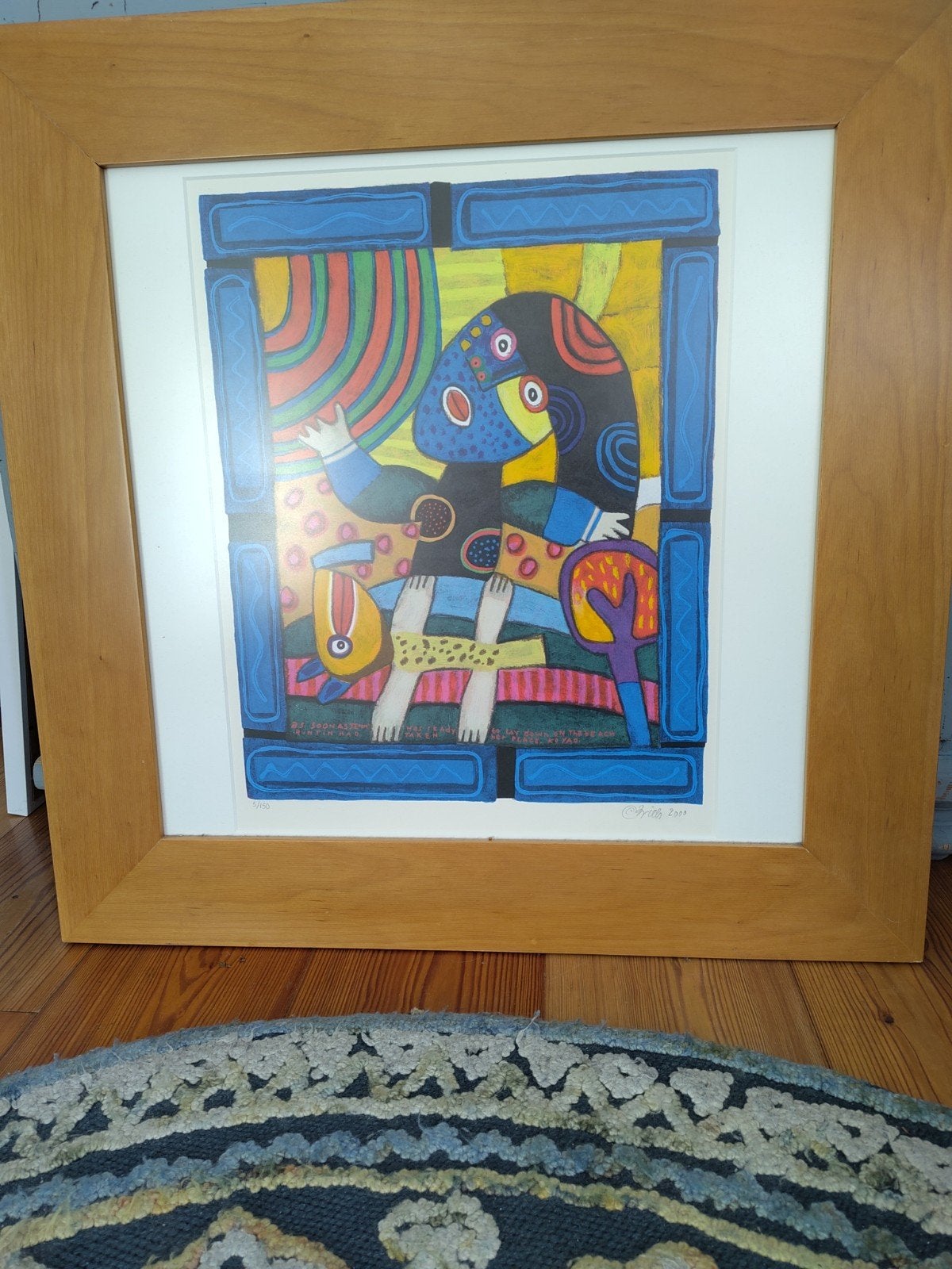 On the beach - litho Clemens Briels (2000, gesigneerd genum), Gelimiteerde oplage, Lithografie, Ophalen, Personages en Fantasiefiguren