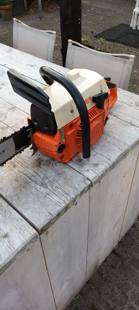 Husqvarna rancher kettingzaag wegens overgang naar pellets, Ophalen, Gebruikt