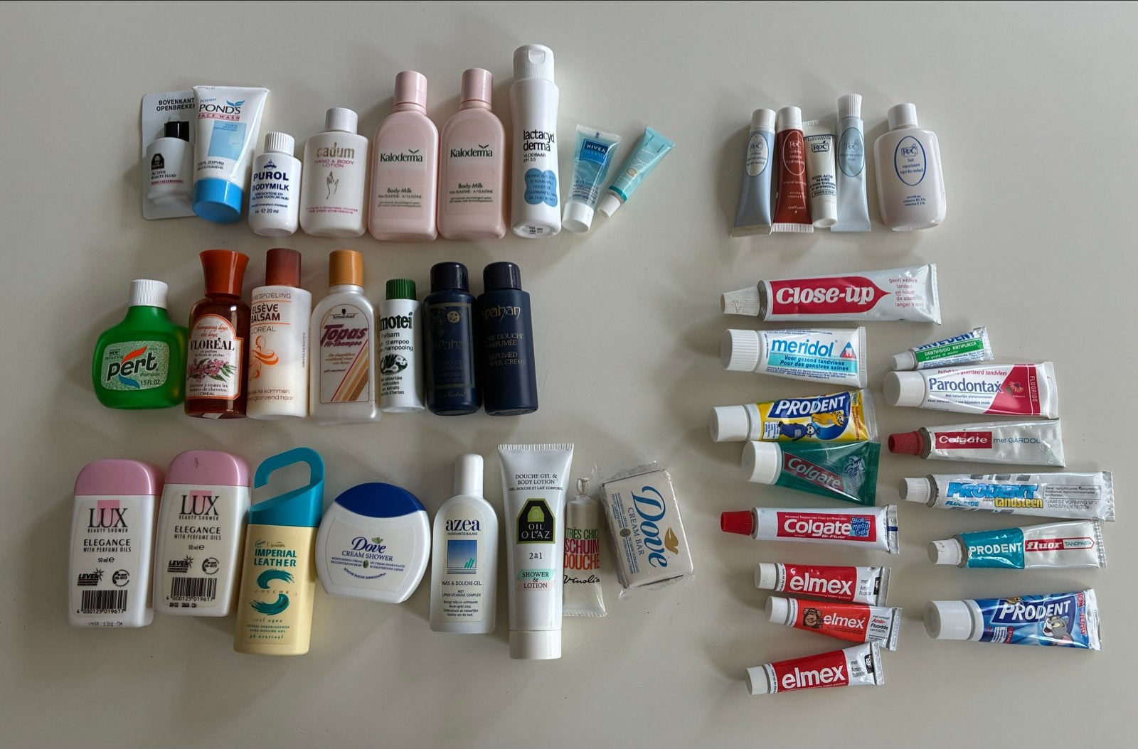 Partij vintage monsters/mini's toiletartikelen, Ophalen of Verzenden, Zo goed als nieuw, Overige typen