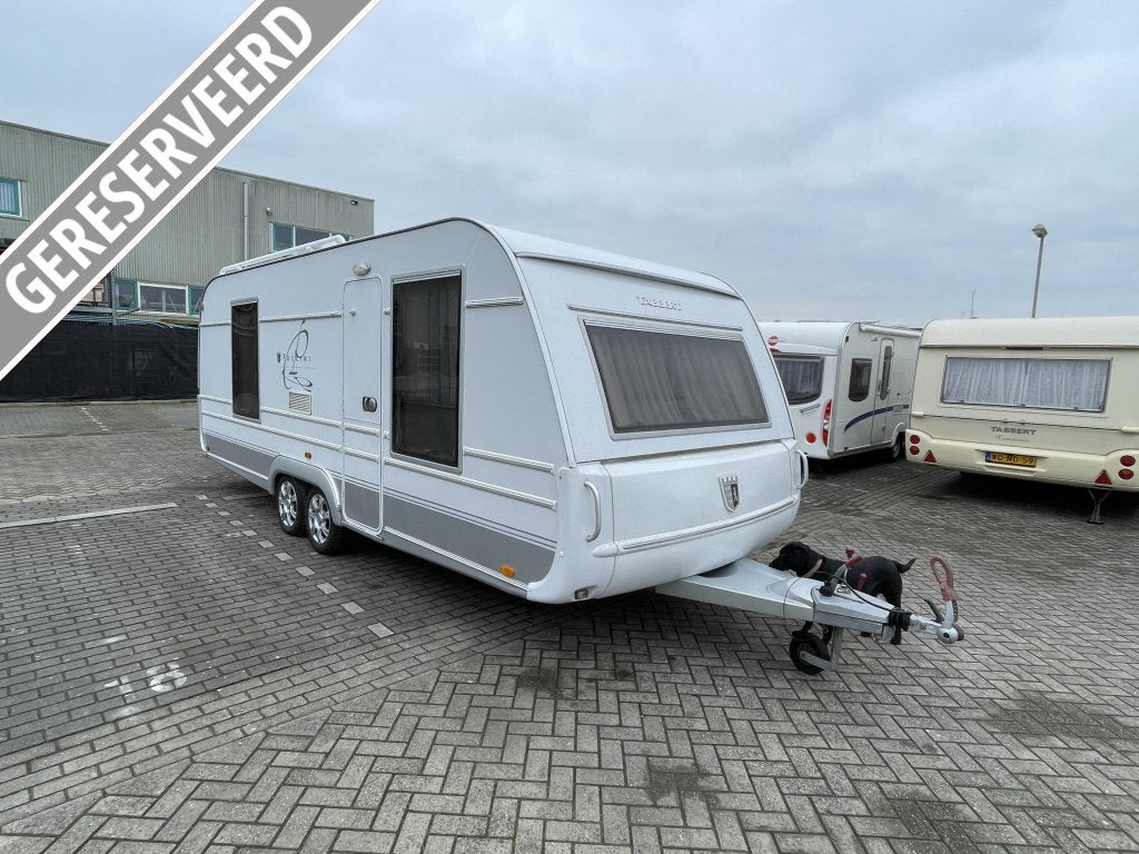 Tabbert Puccini 630 Fransbed Airco douche, Rondzit, Tabbert, Bedrijf, Schokbreker