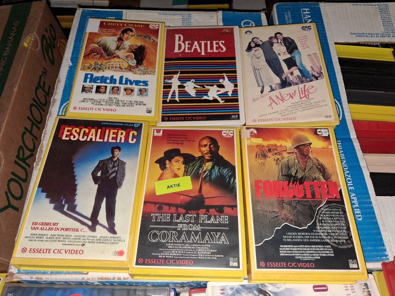 6 CIC Esselte vhs ex-rentals, Alle leeftijden, Ophalen of Verzenden, Gebruikt