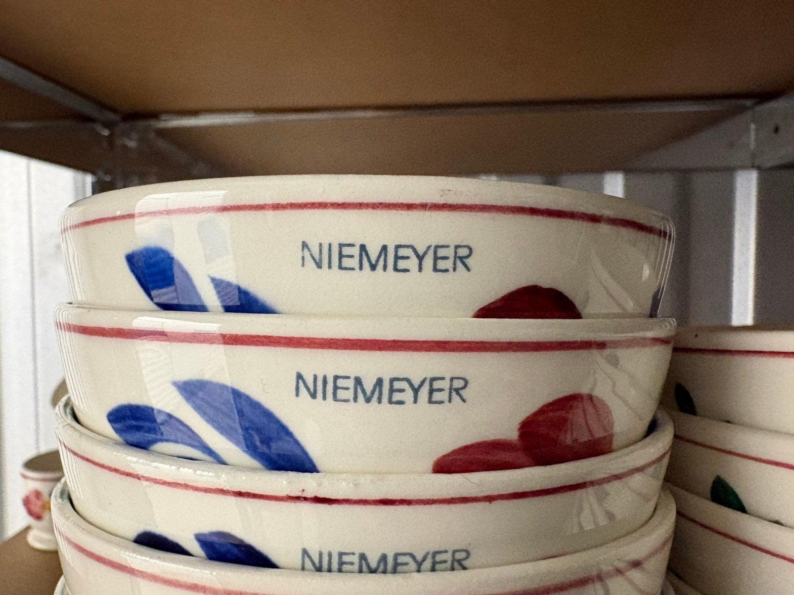 Vintage Boerenbont kommetjes 11cm met tekst niemeyer, Ophalen of Verzenden