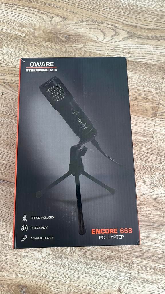 Qware streaming Mic, Muziek en Instrumenten, Microfoons, Ophalen, Zo goed als nieuw, Studiomicrofoon