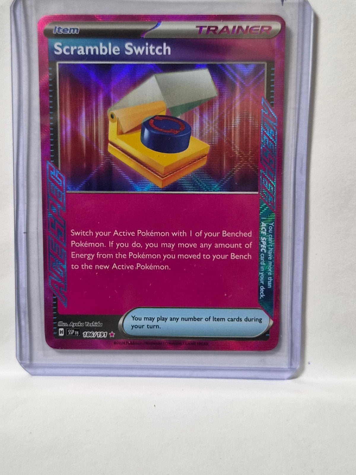 Pokémon Scramble Switch 186/191 Foil Trainer Kaart, Ophalen of Verzenden, Zo goed als nieuw, Losse kaart, Foil