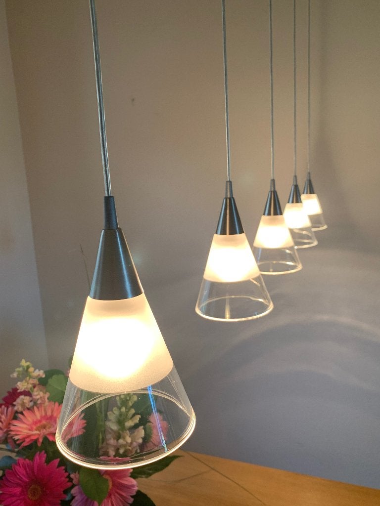 Moderne lamp, Huis en Inrichting, Lampen | Hanglampen, Ophalen, Gebruikt, Overige materialen, Minder dan 50 cm