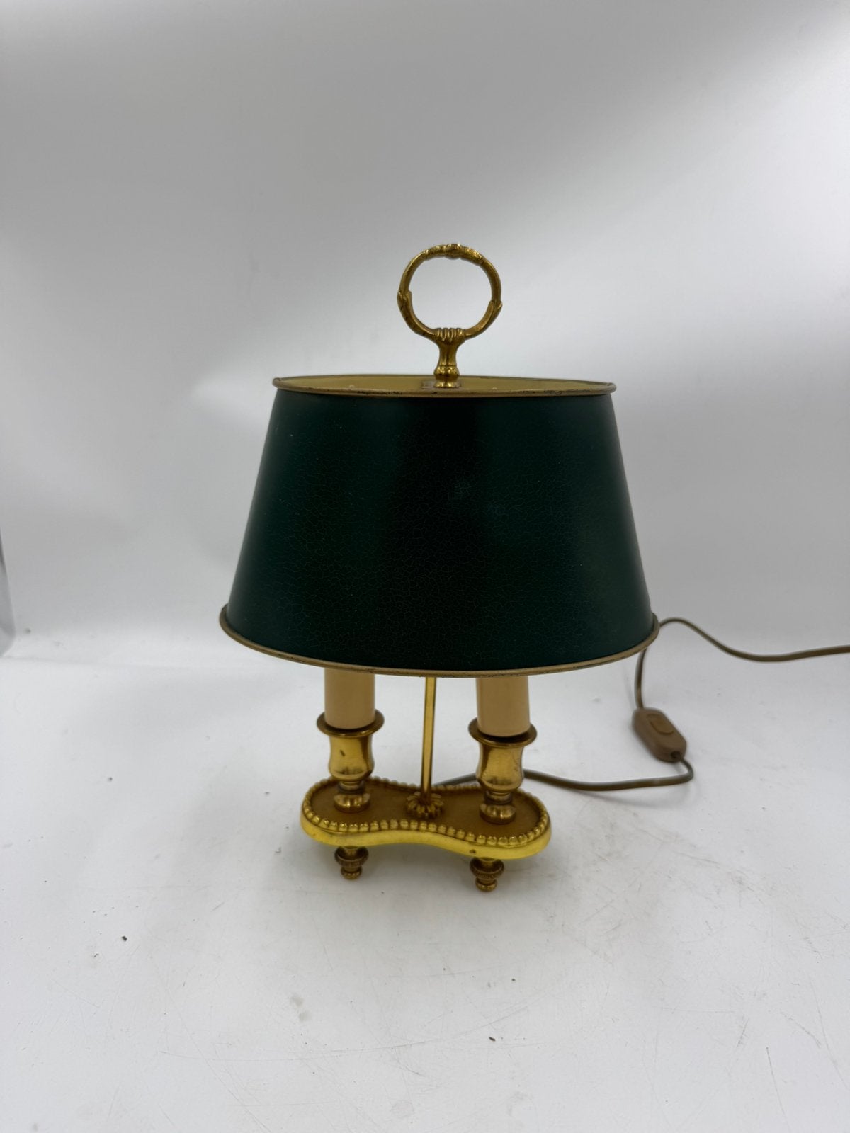 Bouillotte Lamp – Klassieke Franse Stijl – 33 cm – tote kap, Ophalen of Verzenden