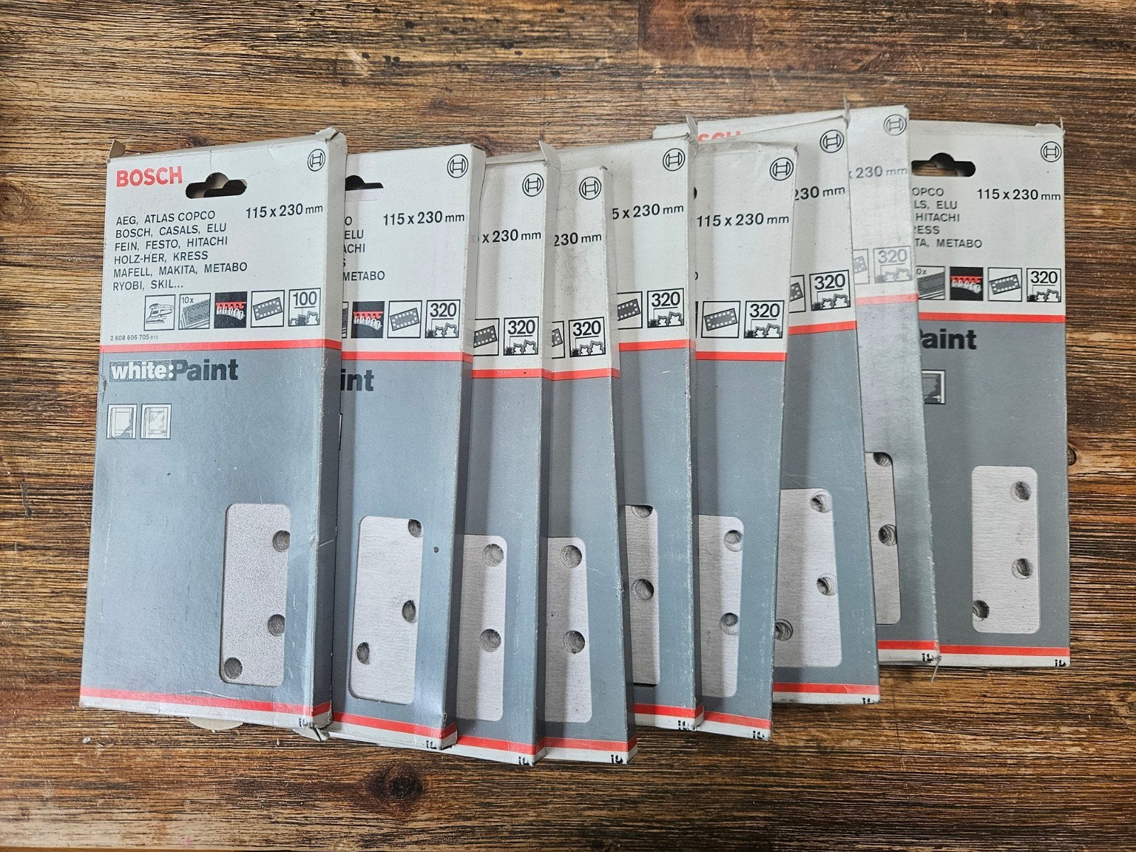 9 verpakkingen Bosch White Paint schuurvellen 115x230 mm, Bosch, Duitsland, Info@bosch.nl, Overige typen