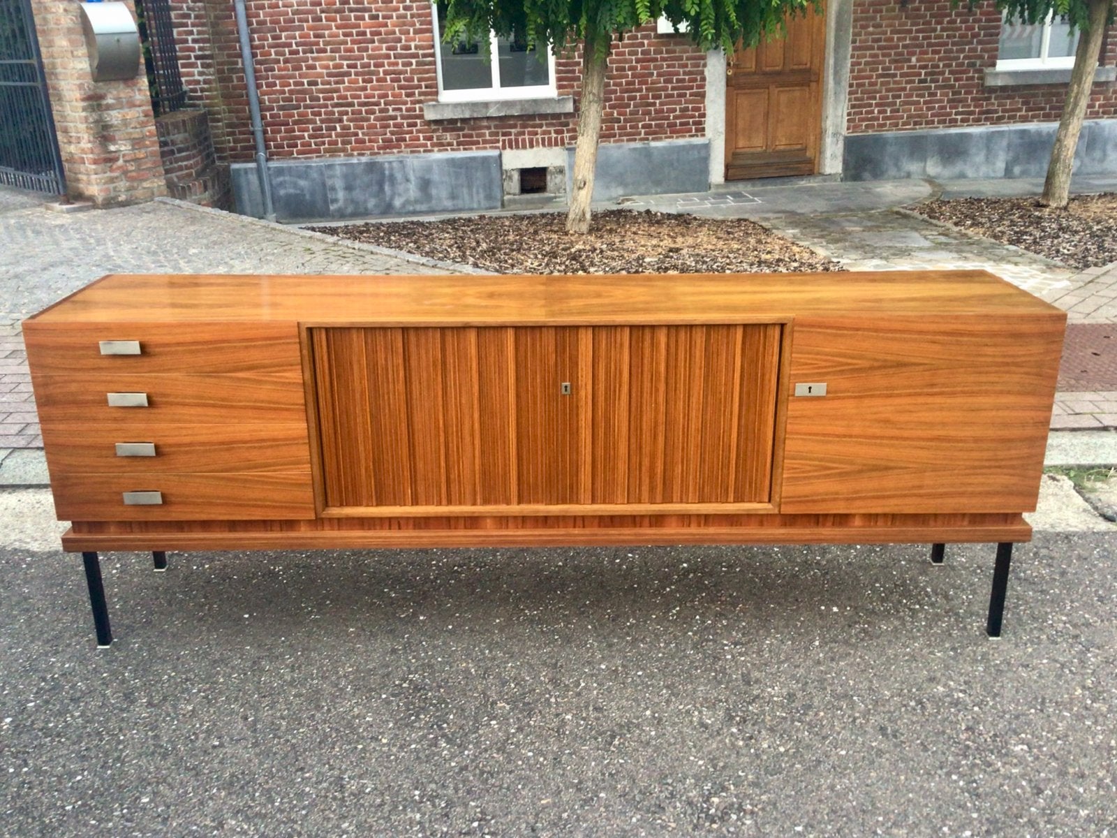 Vintage 1960s Palisander Sideboard Dressoir 60s, Huis en Inrichting, Kasten | Dressoirs, Ophalen, Gebruikt, 25 tot 50 cm