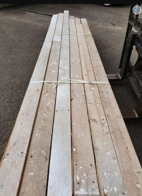 Vloerdelen schroten dakbeschot ( 040 ), Doe-het-zelf en Verbouw, Hout en Planken, Ophalen, Gebruikt, Minder dan 25 mm, Grenen