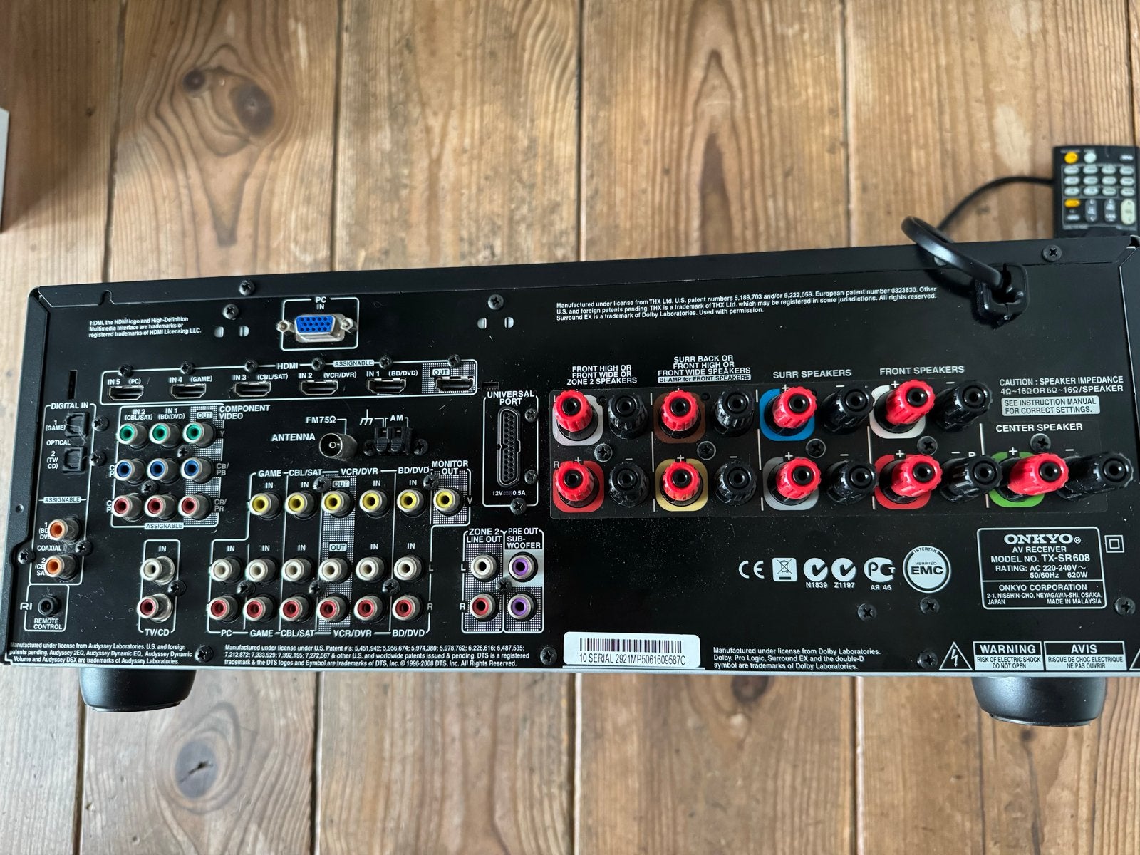 Onkyo TX-SR608 7.2 AV Receiver - Werkend + Afstandsbediening, Gebruikt, Ophalen of Verzenden, 120 watt of meer, Onkyo