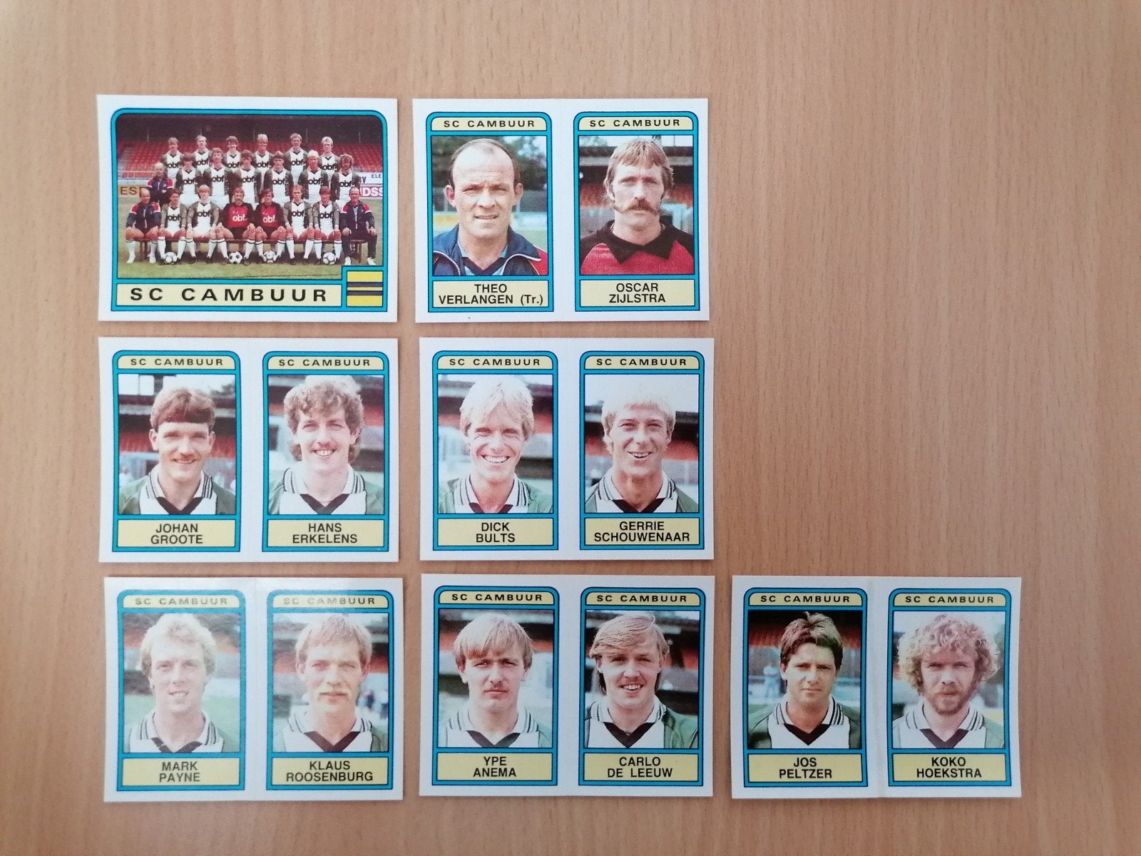 Panini Voetbal 84 SC Cambuur 7x., Ophalen of Verzenden, Zo goed als nieuw, Plaatje